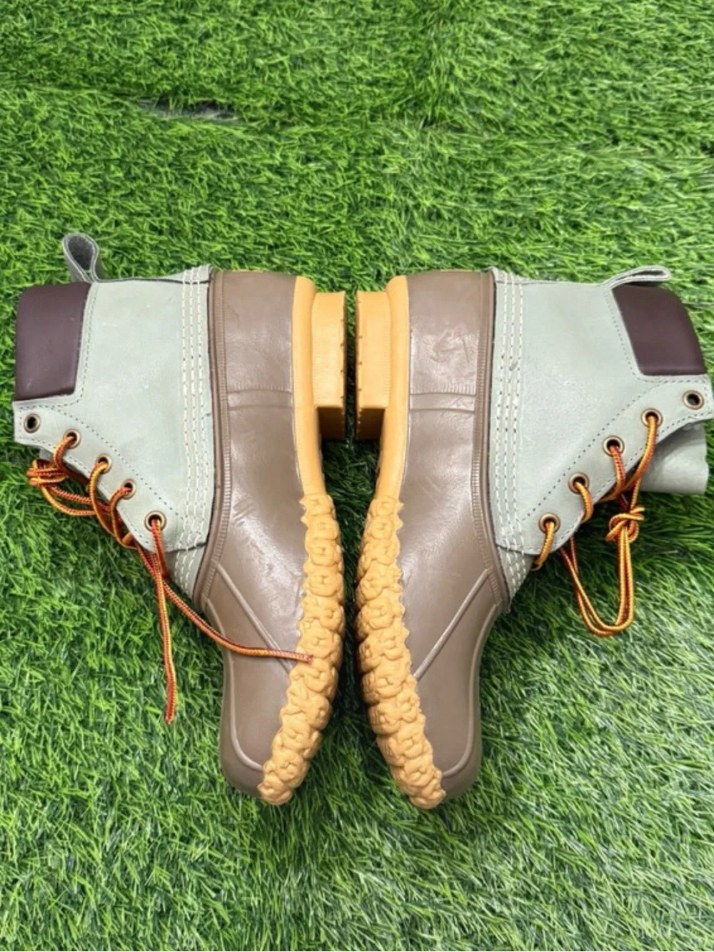 Waterproof Bean Boots in Olive - Lace-Up Comfort